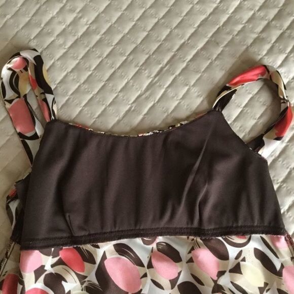 I.N. San Francisco Retro Print Top Pleated Bodice Med‎ - Picture 7 of 11